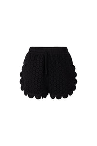 Short court à volants - Noir