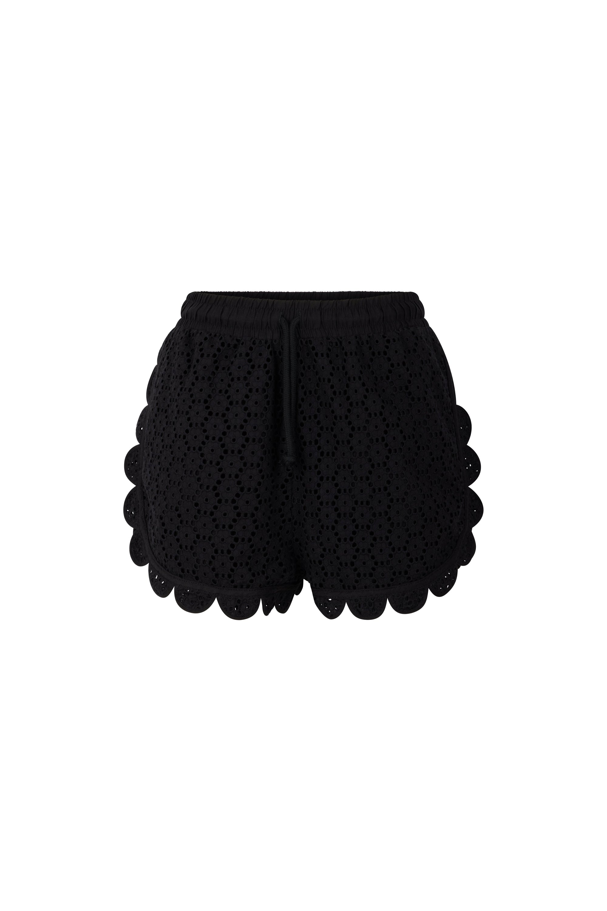 Short court à volants - Noir