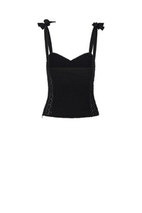 Top à dentelle - Noir