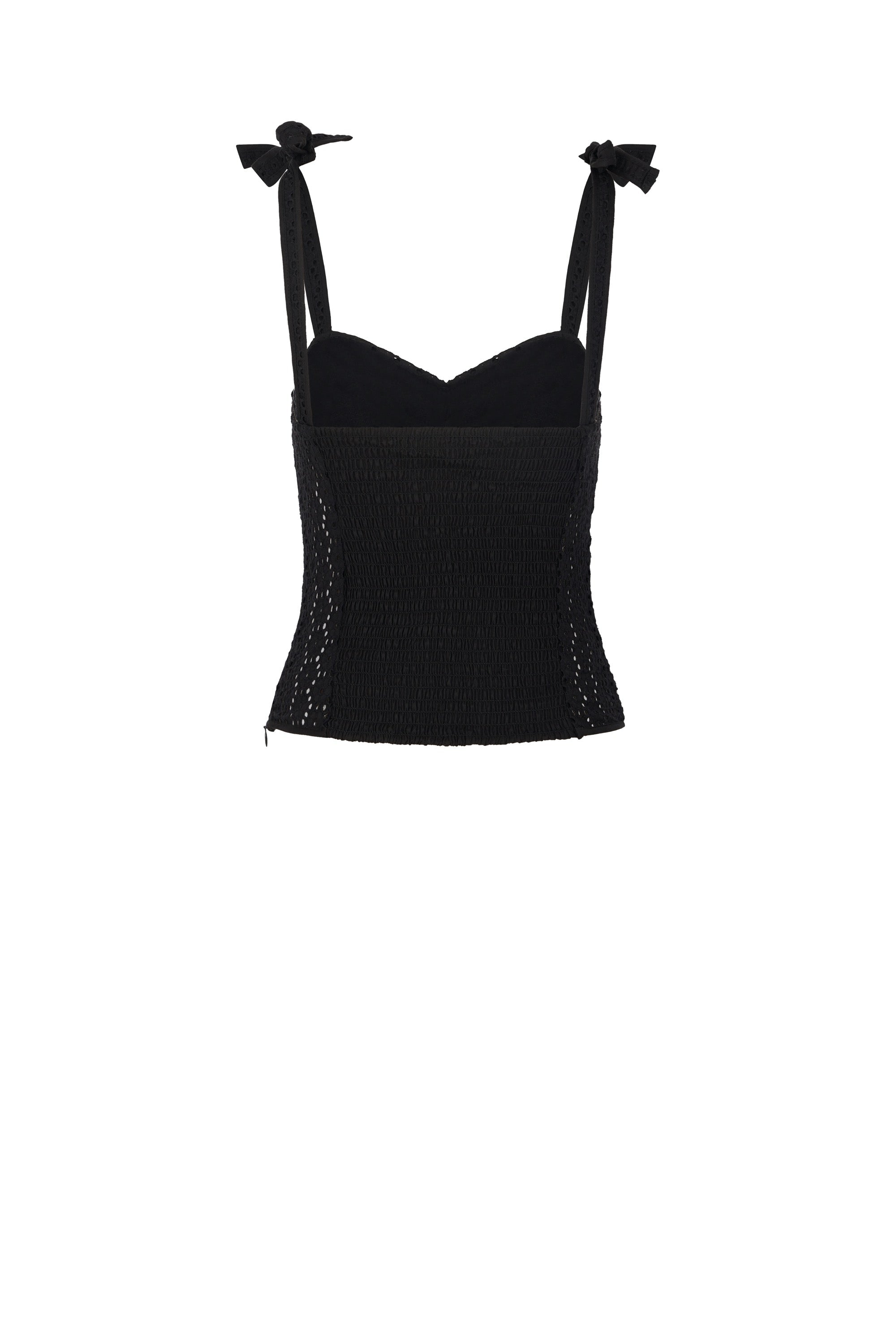 Top à dentelle - Noir