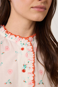 Chemise à volants Ste Valentine - Multicolore
