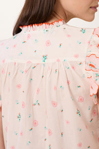 Chemise à volants Ste Valentine - Multicolore