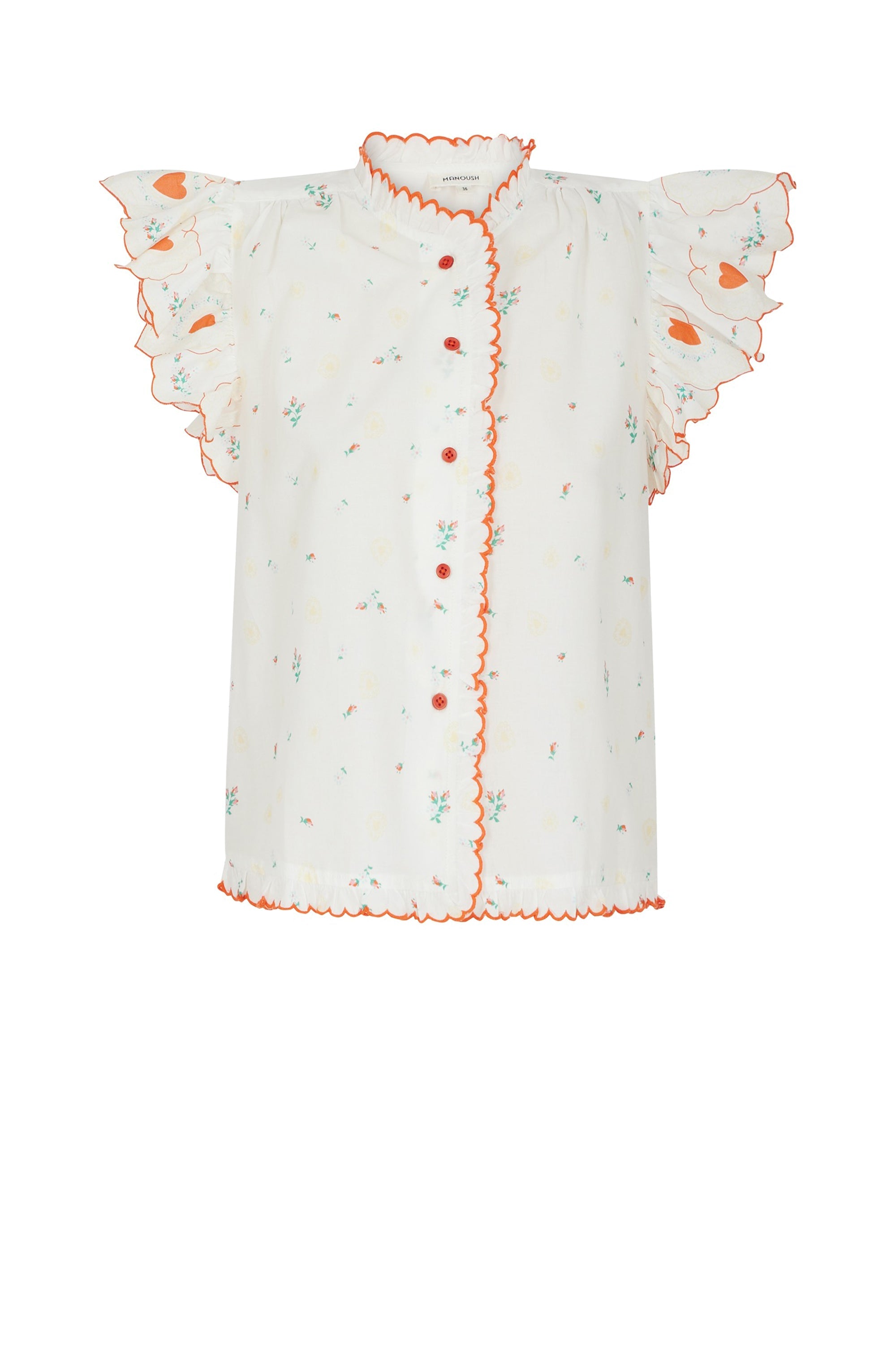 Chemise à volants Ste Valentine - Multicolore