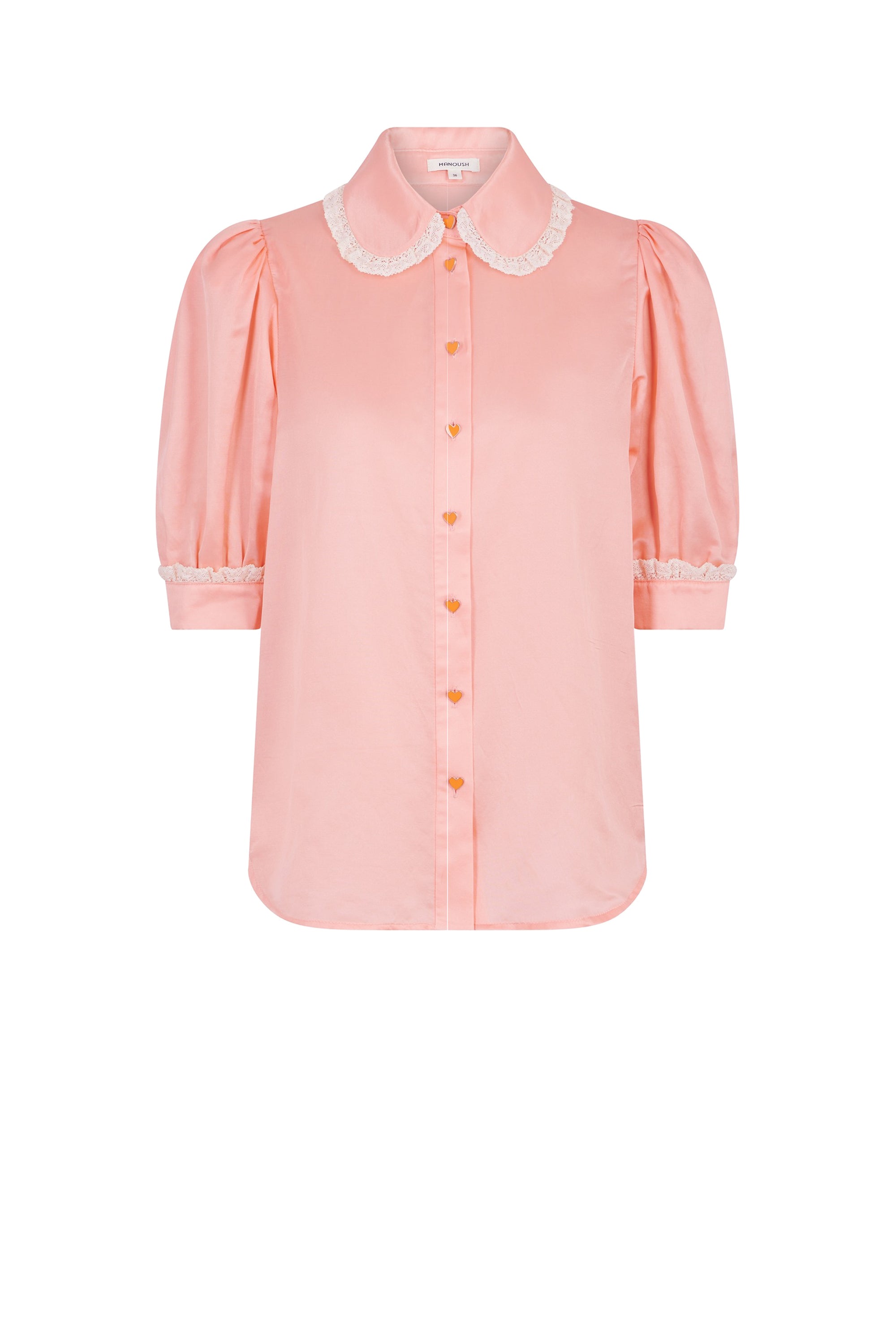 Chemise col claudine Vintage - Rose