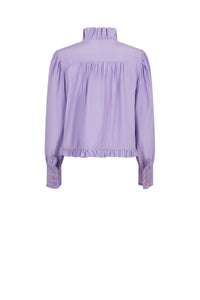 Chemise à col plissé Vintage - Violet