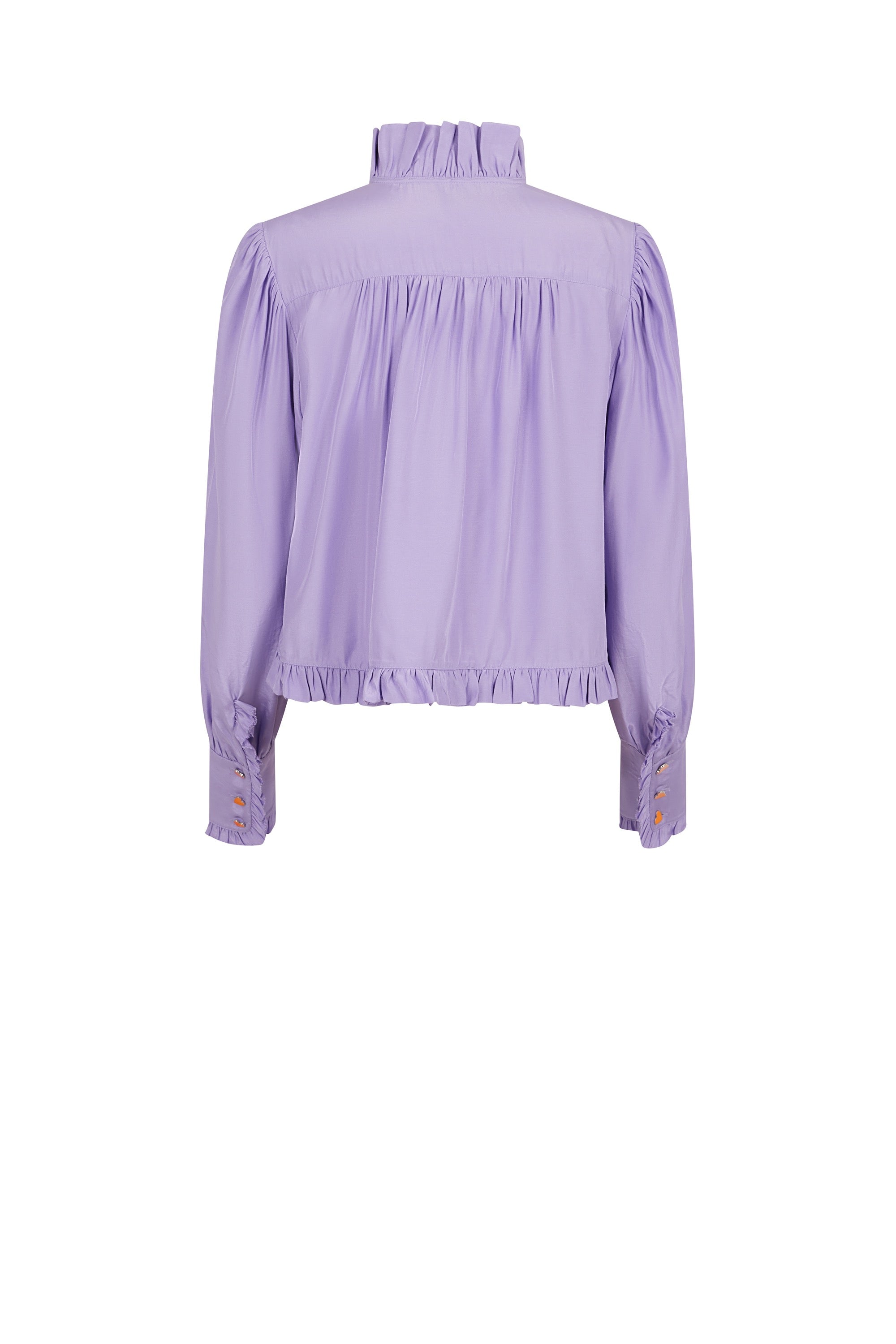 Chemise à col plissé Vintage - Violet
