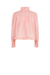 Chemise à col plissé Vintage - Rose
