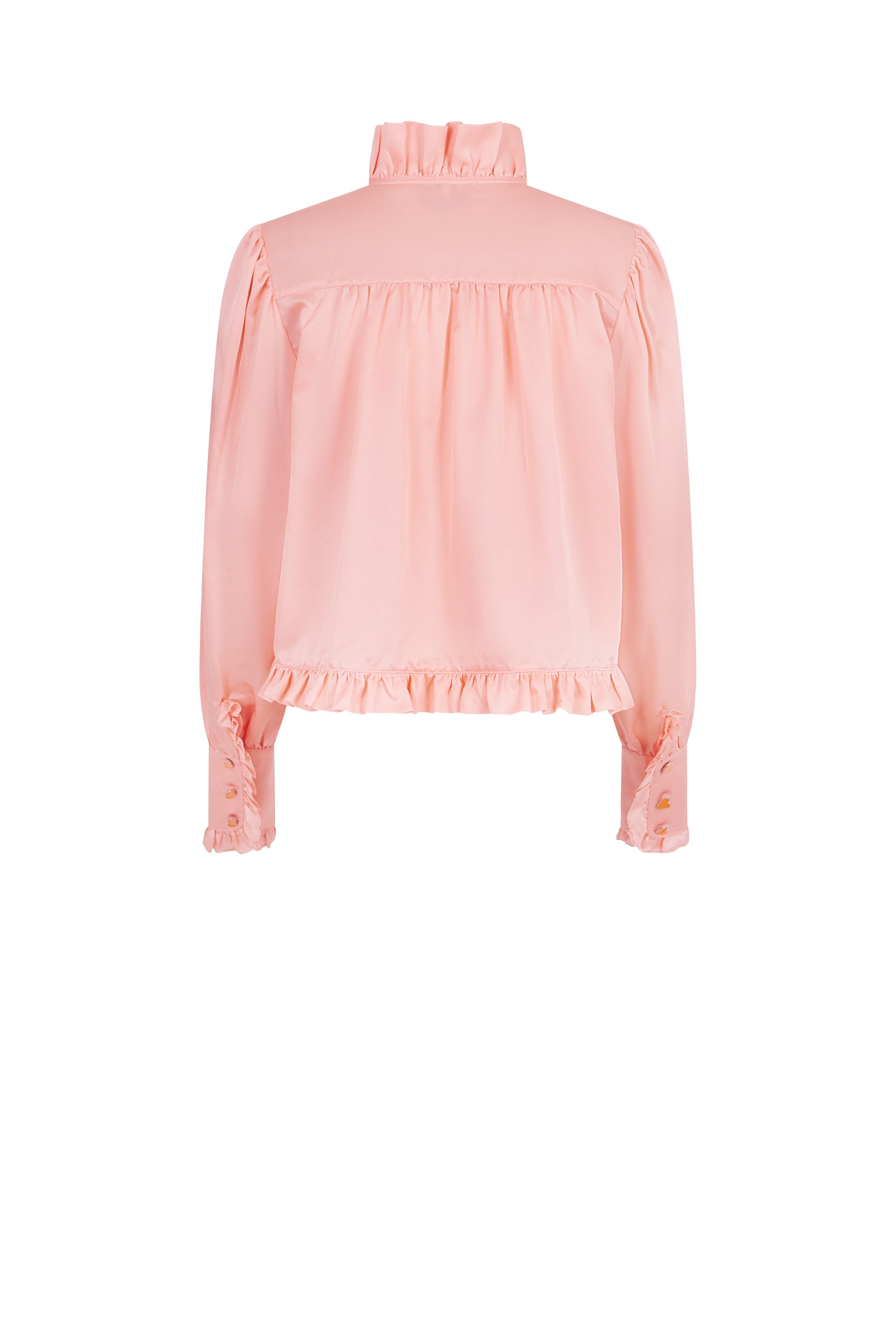 Chemise à col plissé Vintage - Rose