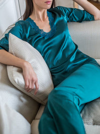 Blouse Les intemporels en soie - Océan