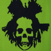 Pull fin à col rond Skull en cachemire - Kiwi Green
