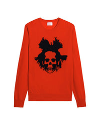 Pull à col rond Skull en cachemire - Spicy Red