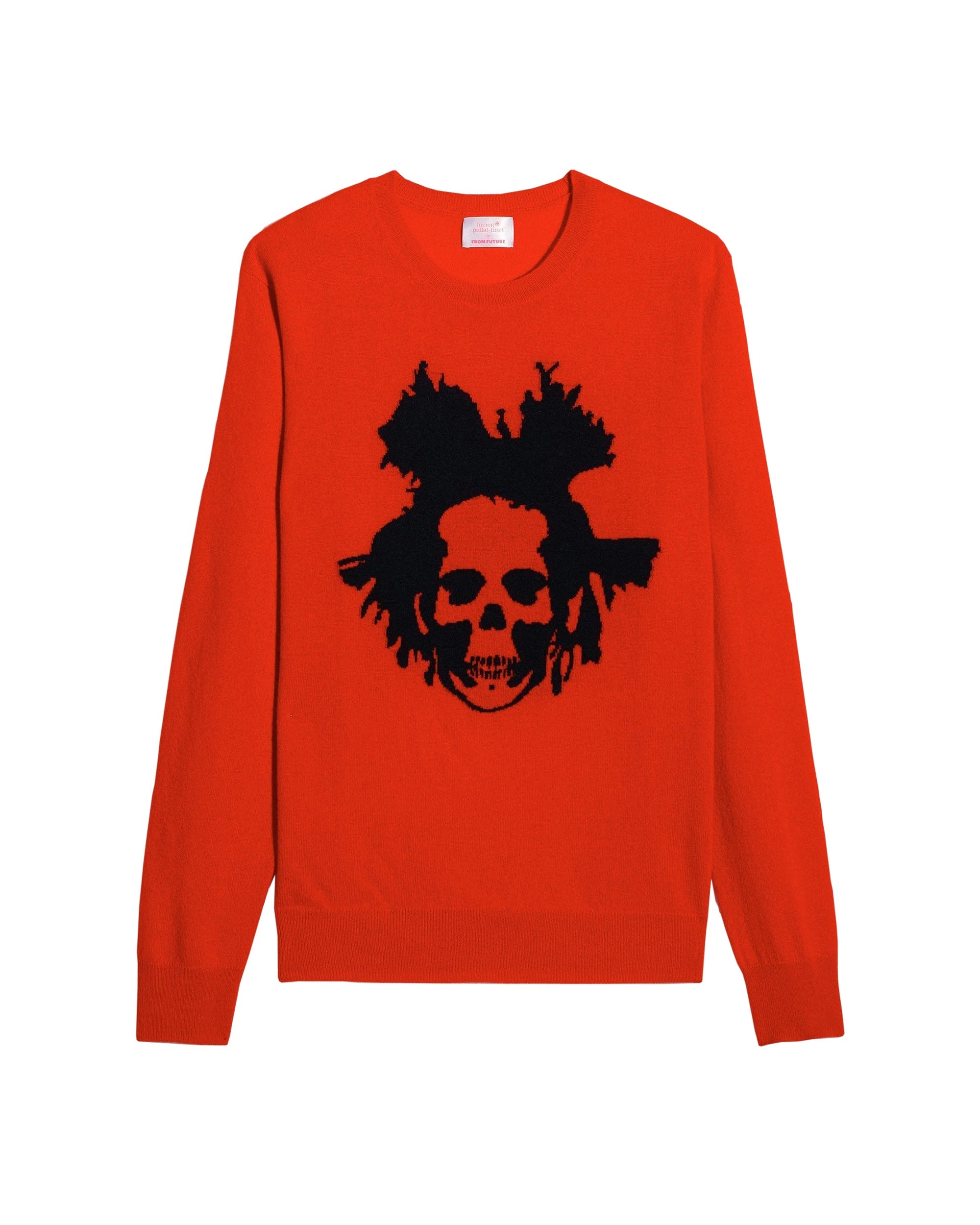 Pull à col rond Skull en cachemire - Spicy Red