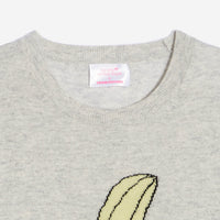 Pull à col rond Banana en cachemire - Light Heather Gray