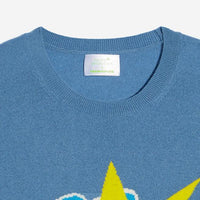 Pull à col rond Splaash en cachemire - Pastel Blue