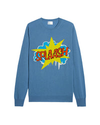 Pull à col rond Splaash en cachemire - Pastel Blue