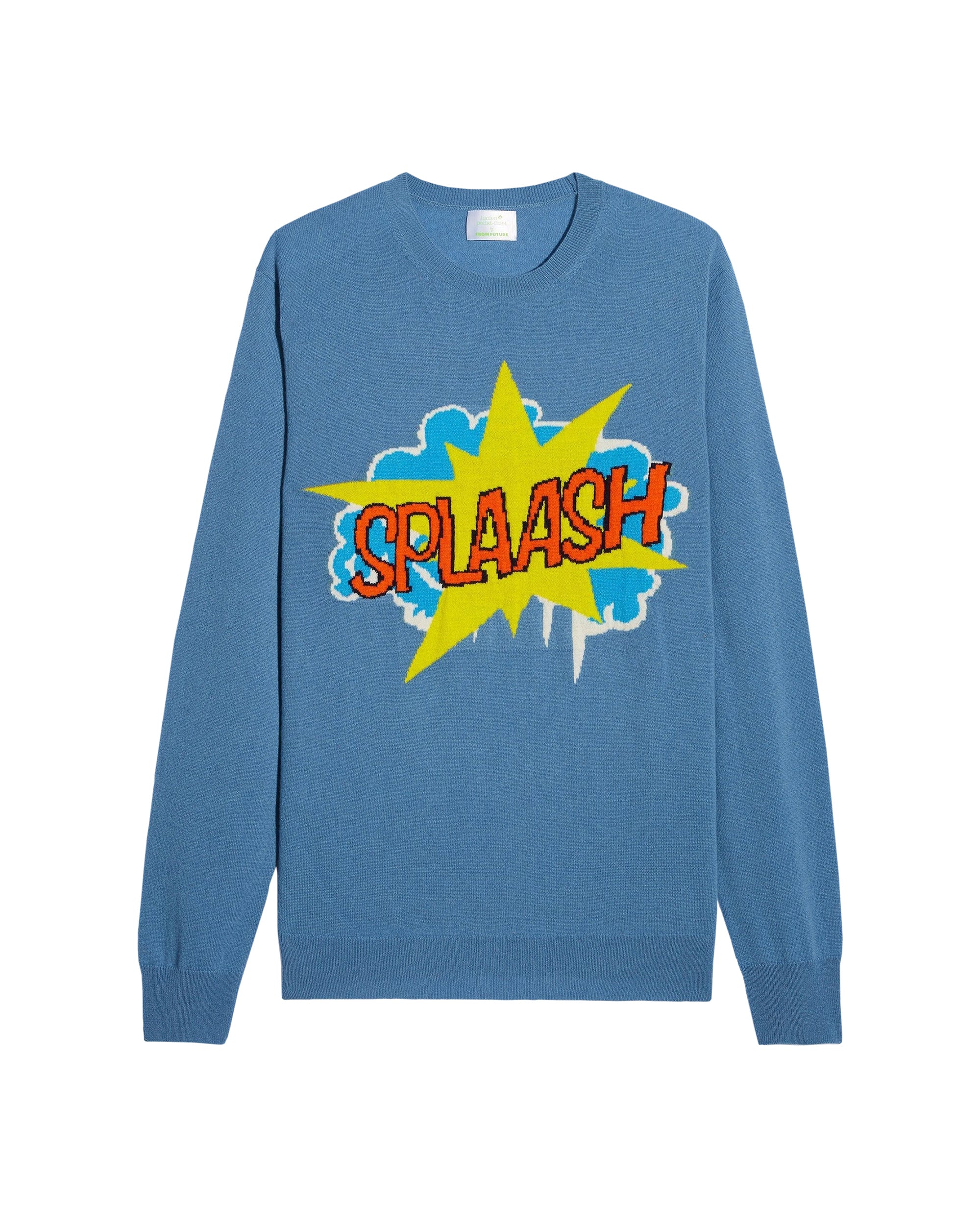 Pull à col rond Splaash en cachemire - Pastel Blue