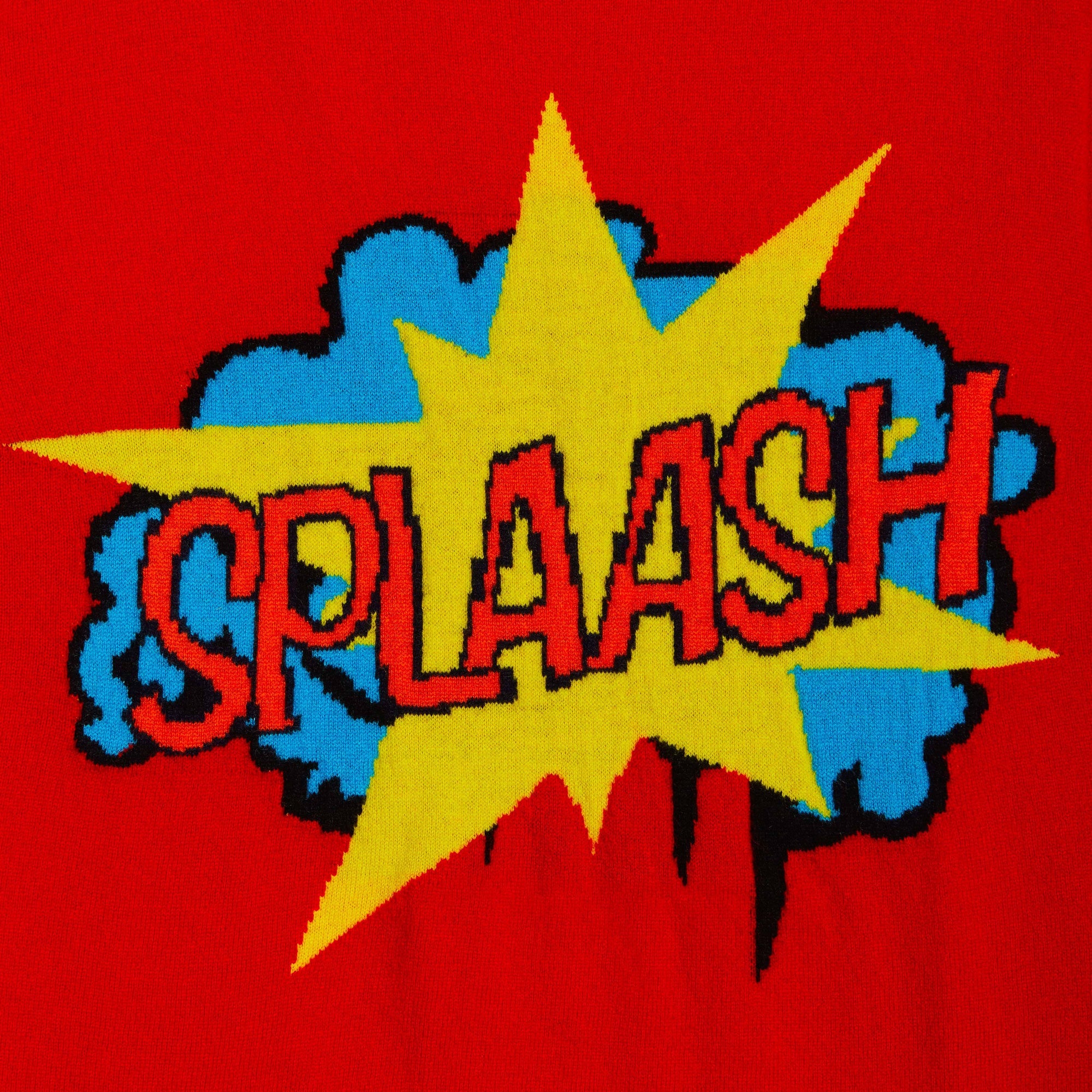 Pull à col rond Splaash en cachemire - Summer Red