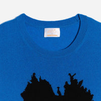 Pull à col rond Skull en cachemire - Denim Blue