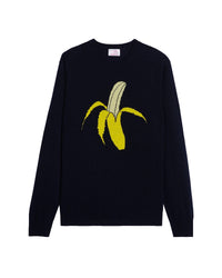 Pull à col rond Banana en cachemire - Navy