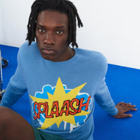 Pull à col rond Splaash en cachemire - Pastel Blue