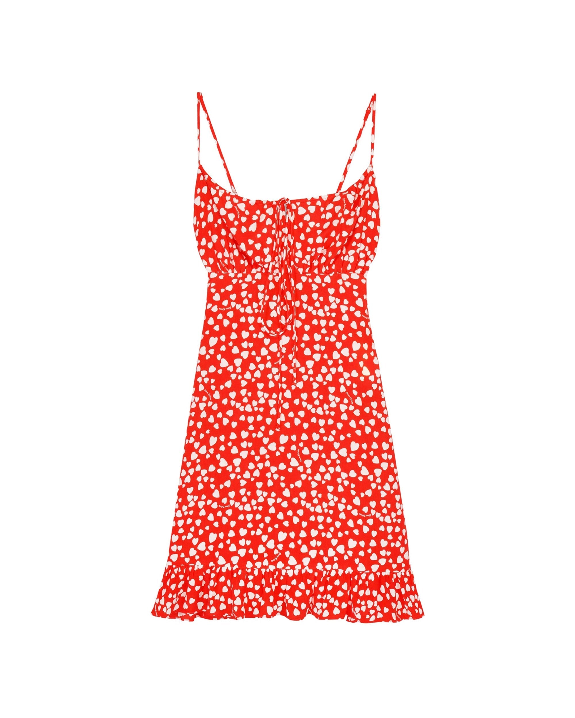 Robe courte Georgie en soie - Red Heart