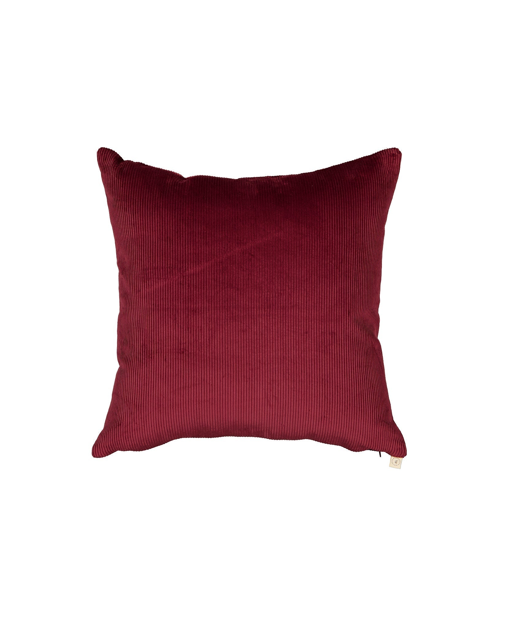 Coussin Carino en velours côtelé - Prune