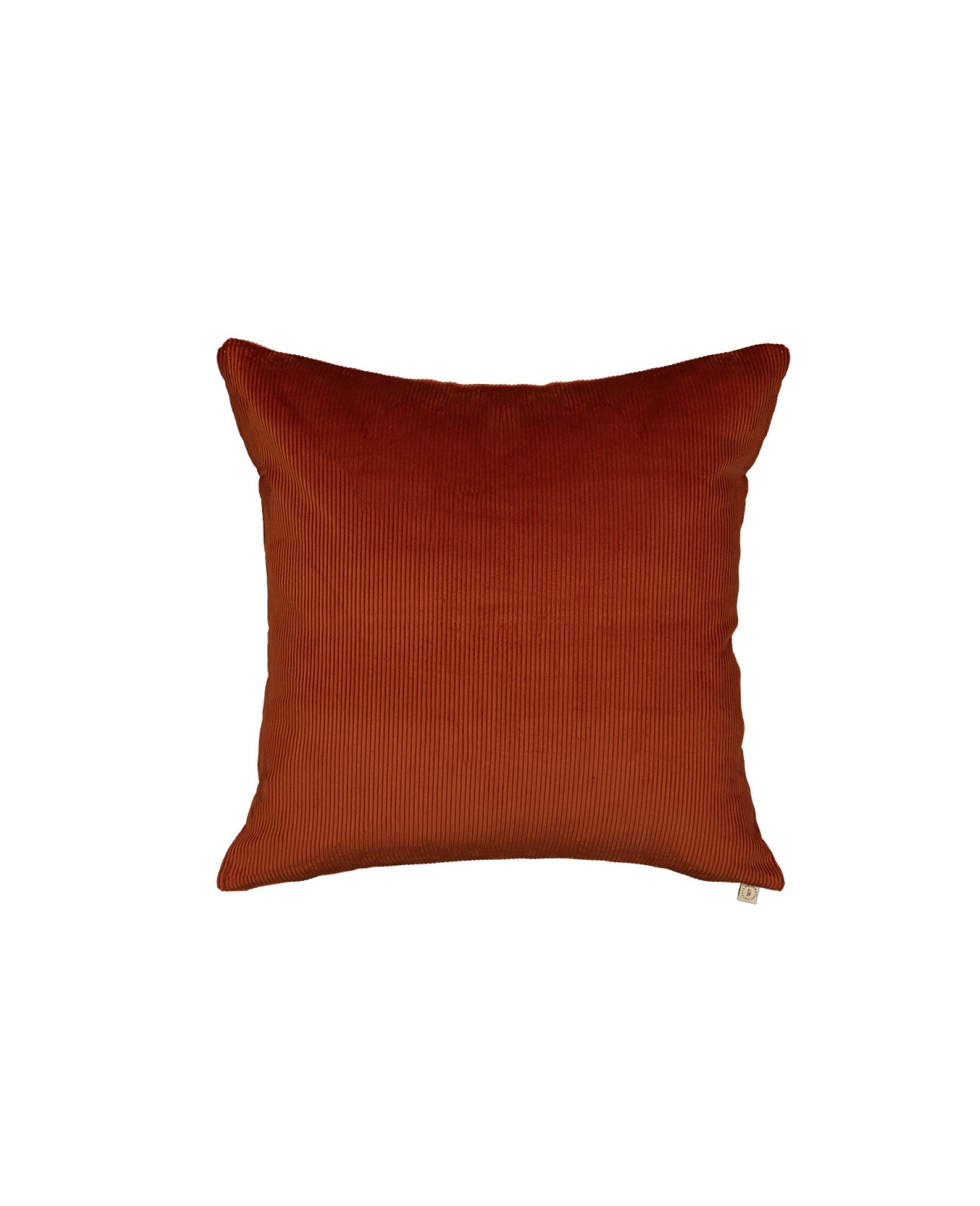 Coussin Carino en velours côtelé - Cognac