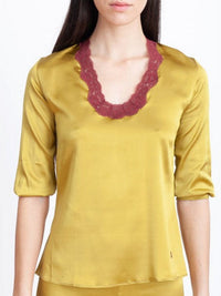 Blouse Les intemporels en soie - Gold & Rubis