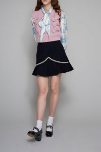 Jupe Arabesque en laine - Bleu