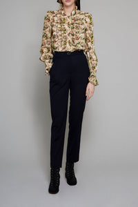 Pantalon Arabesque en laine - Bleu
