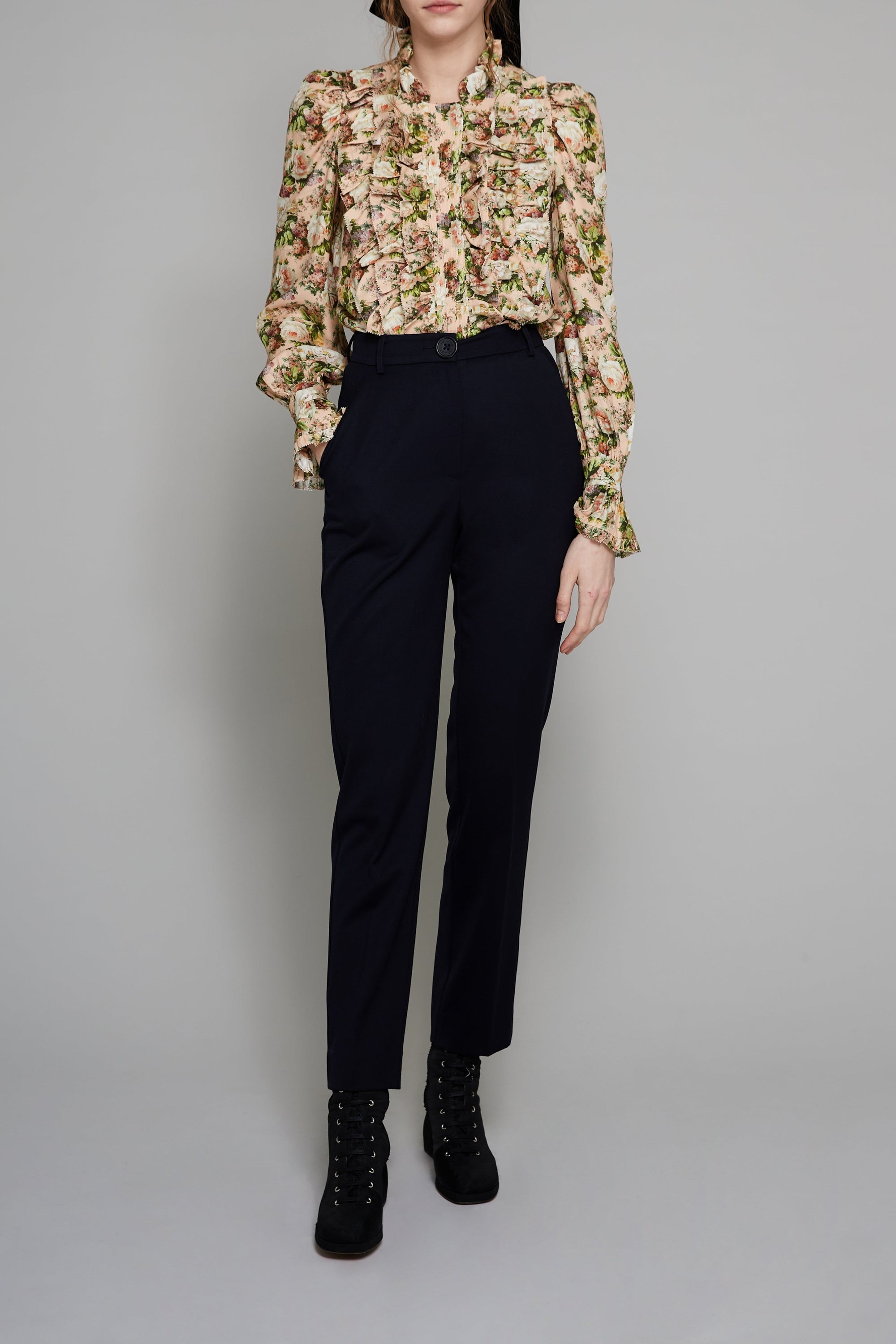 Pantalon Arabesque en laine - Bleu