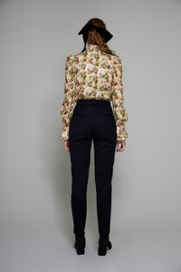Pantalon Arabesque en laine - Bleu