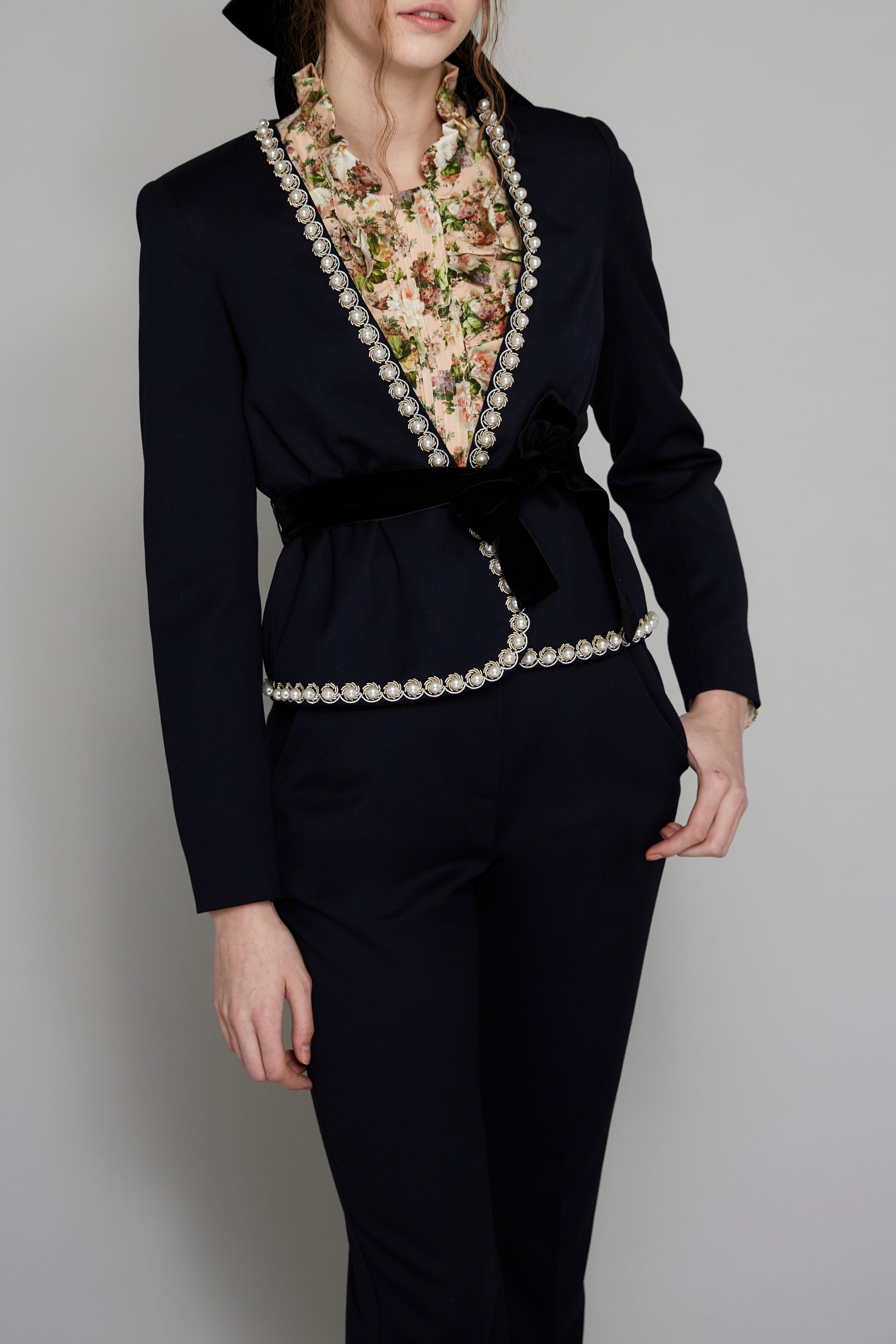 Veste Arabesque en laine - Bleu