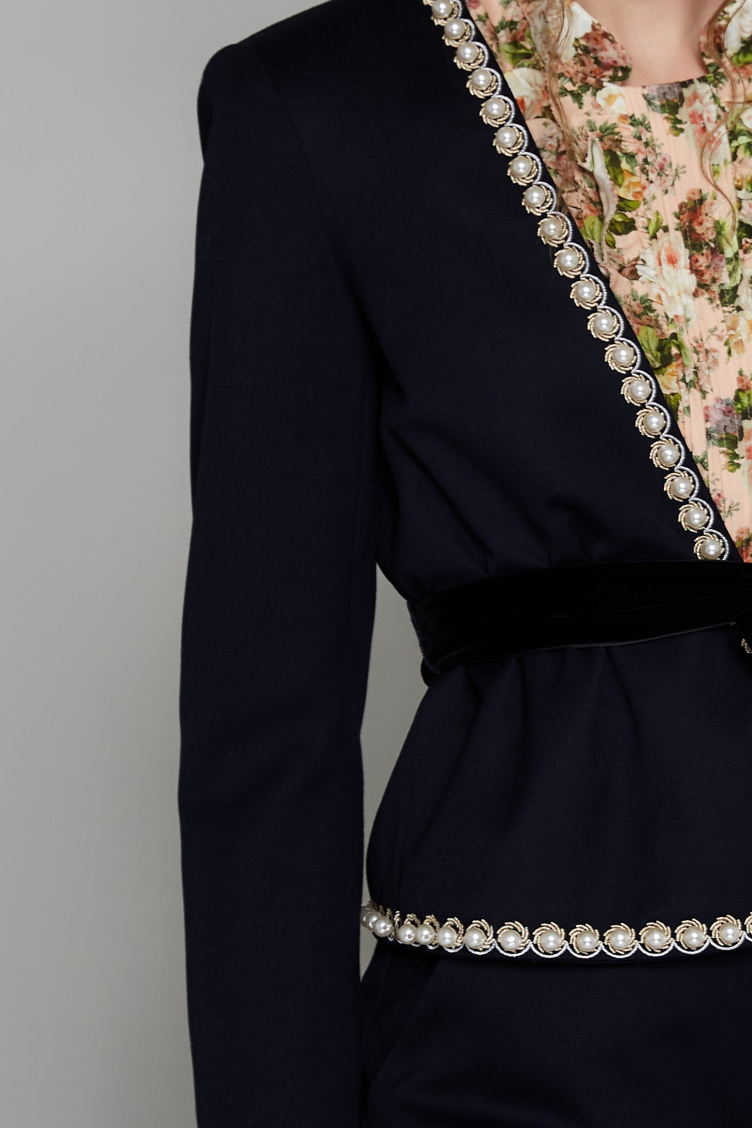 Veste Arabesque en laine - Bleu