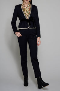 Veste Arabesque en laine - Bleu