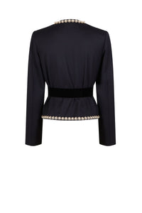 Veste Arabesque en laine - Bleu