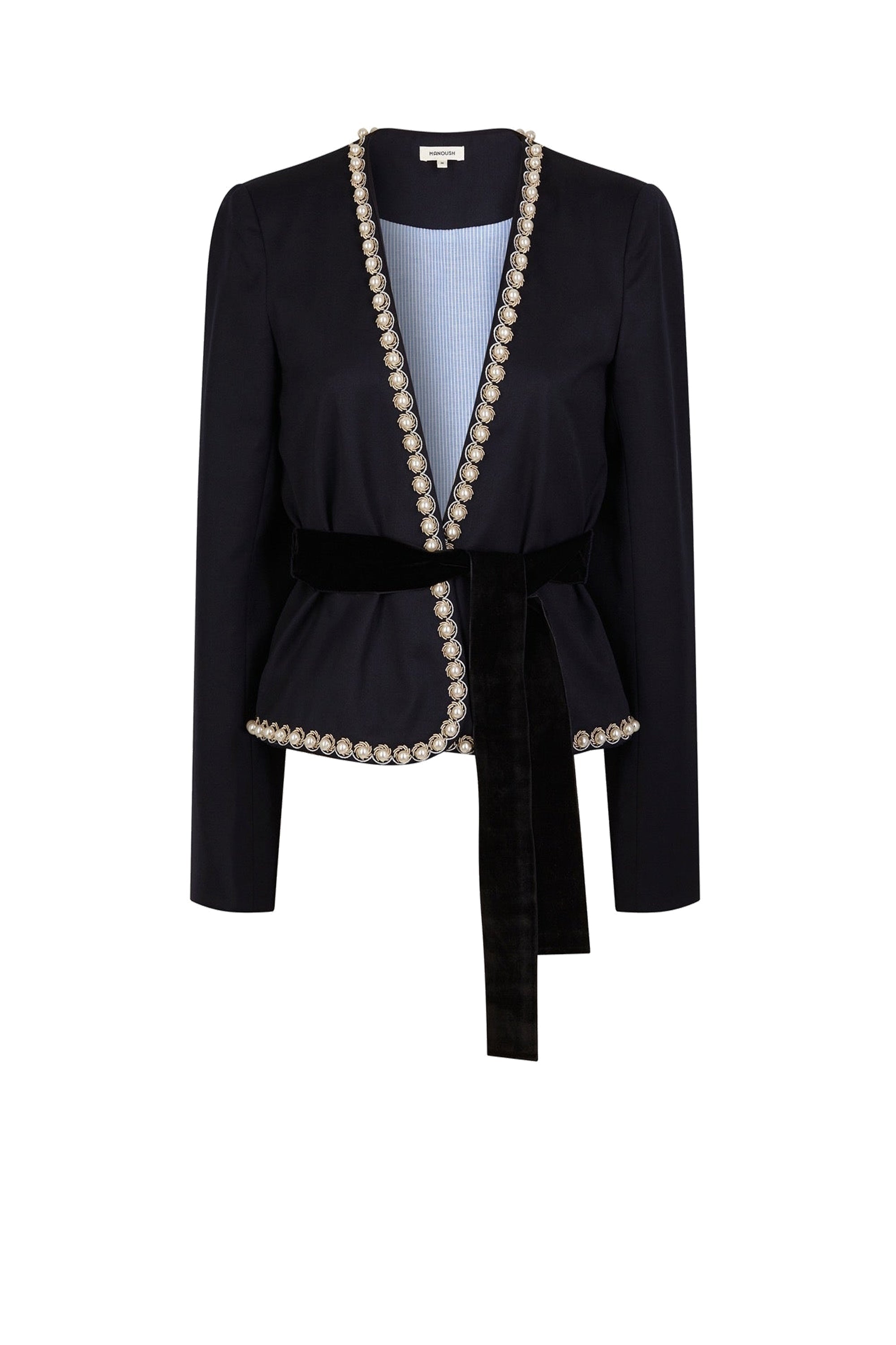 Veste Arabesque en laine - Bleu