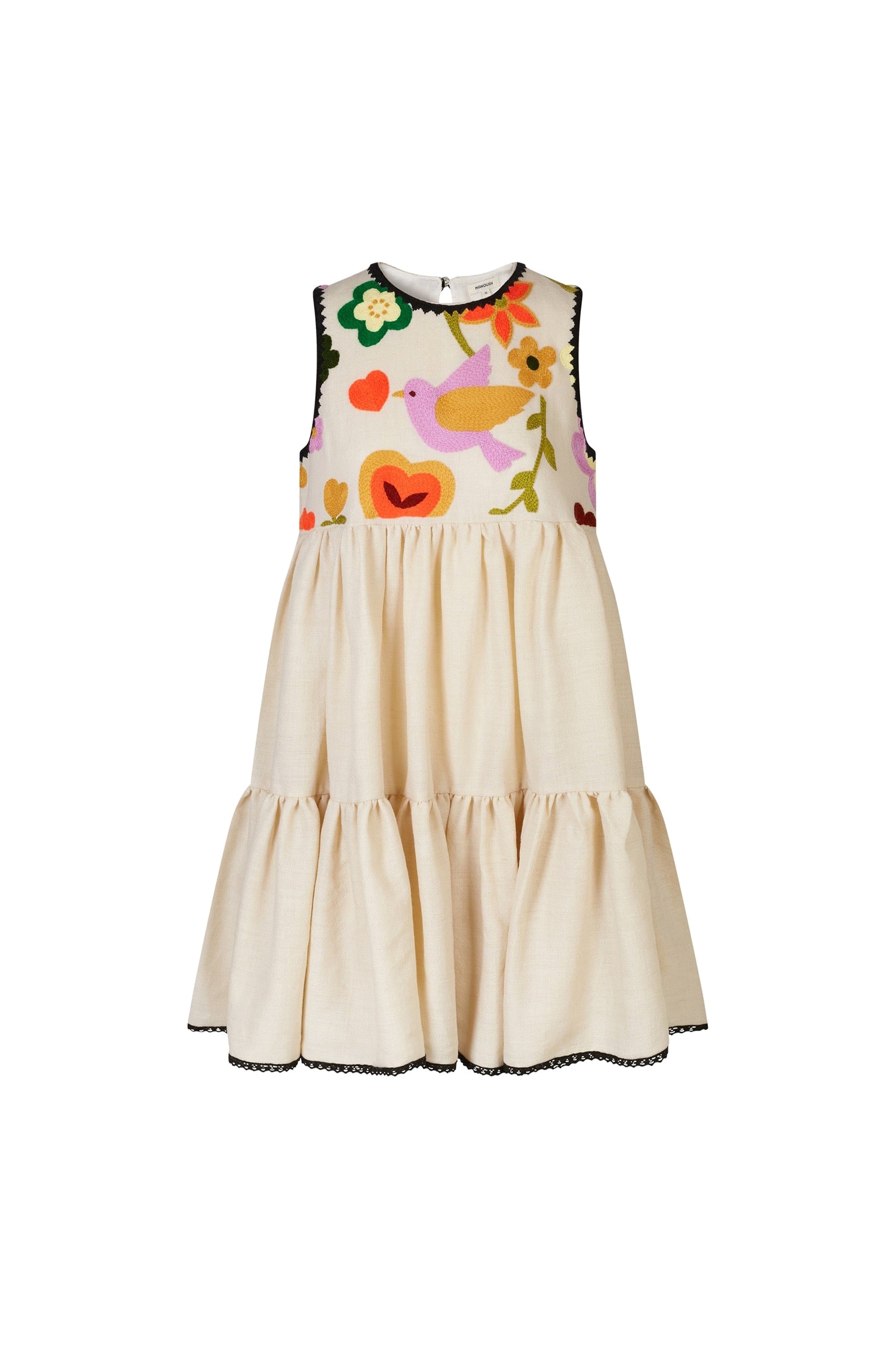 Robe courte Birdy en laine - Beige