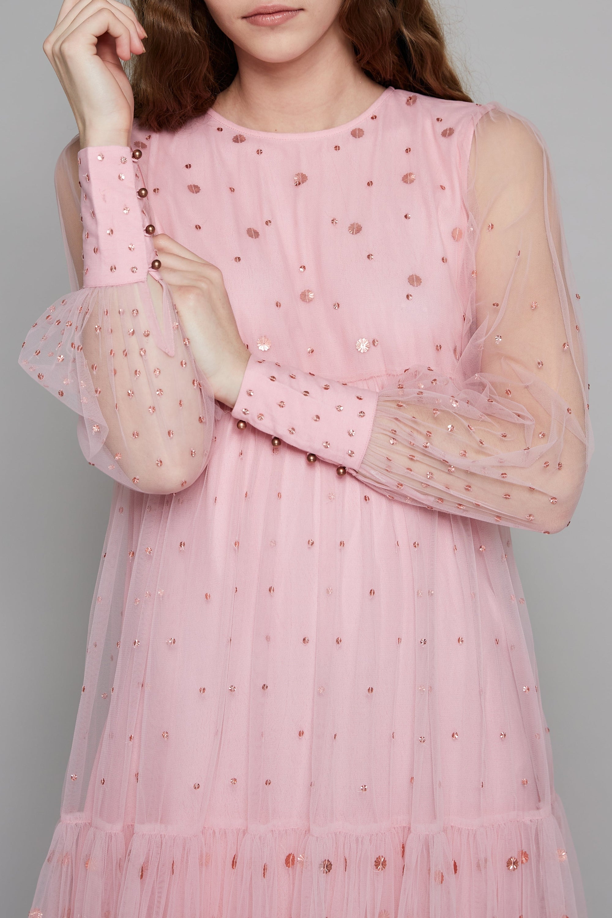 Robe Babydoll Champagne - Rose