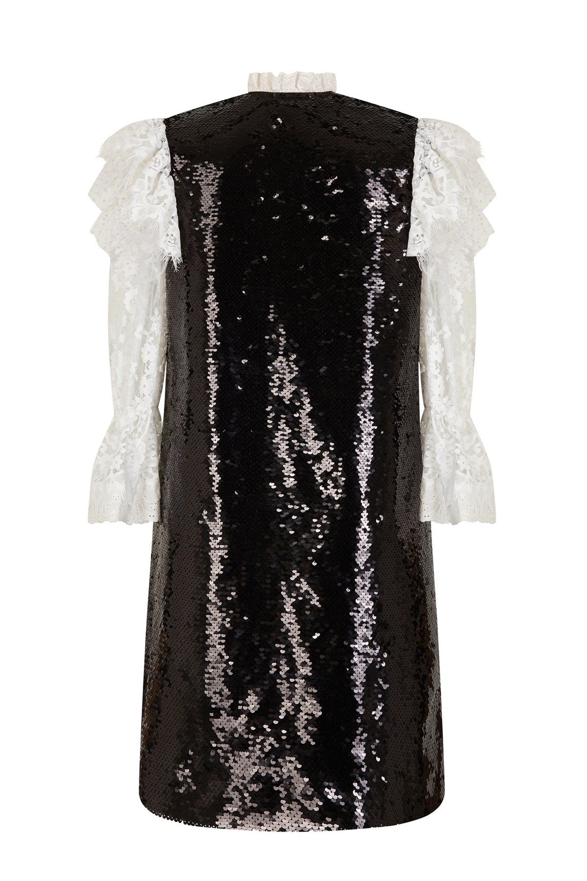 Robe courte en dentelle - Noir