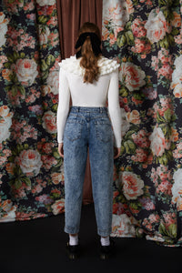 Jean à perles en denim - Bleu