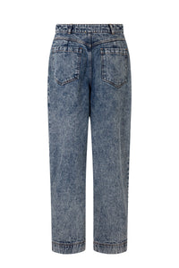 Jean à perles en denim - Bleu