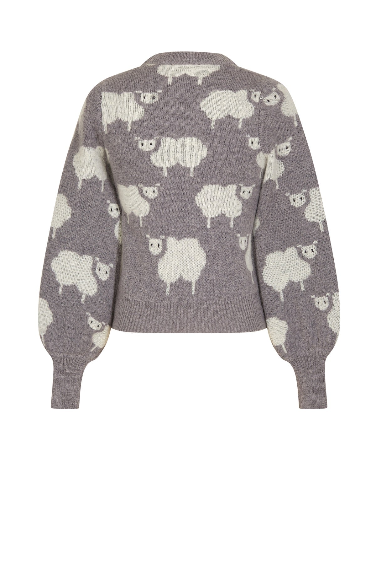 Pull ajusté Denise à manches longues - Gris