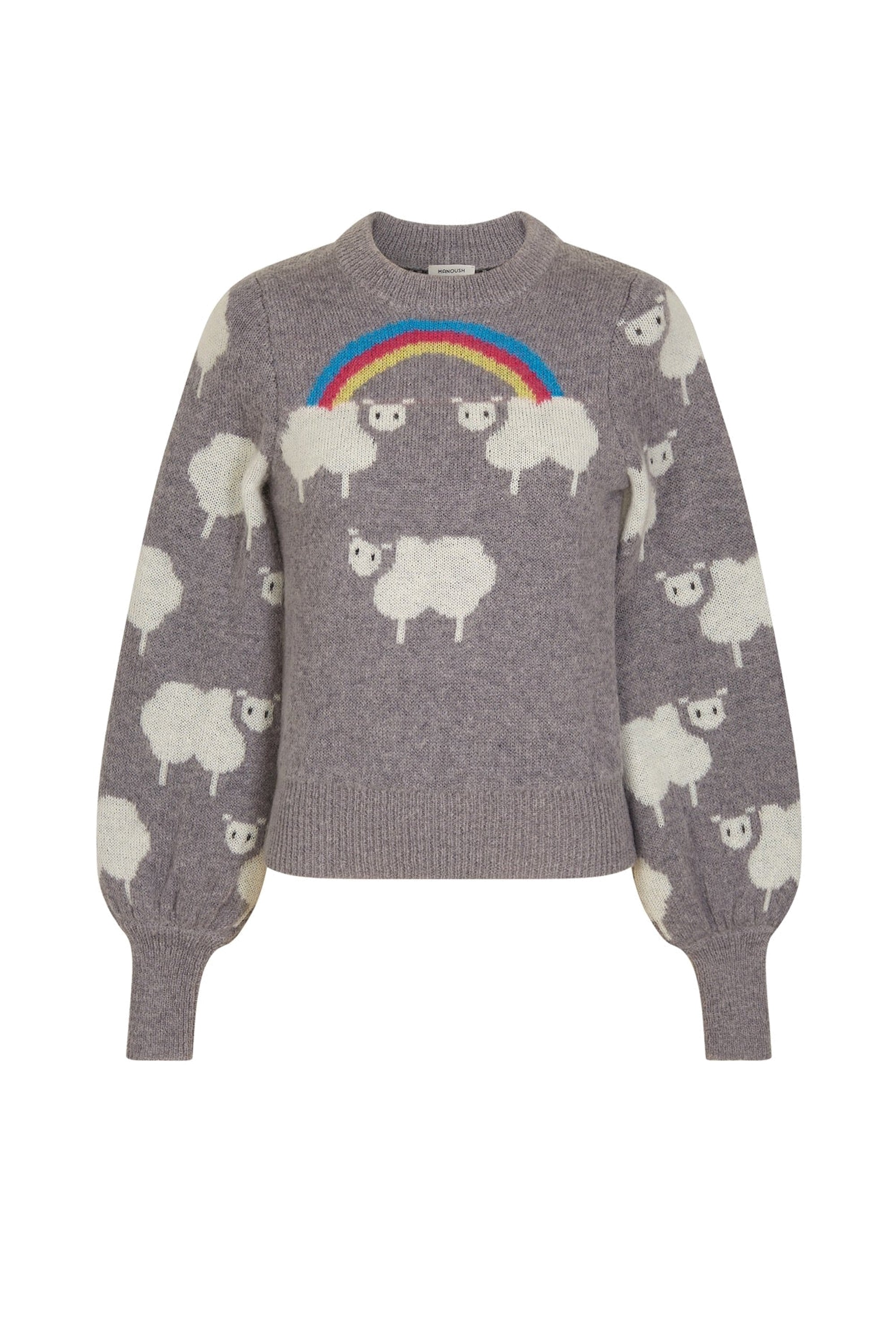 Pull ajusté Denise à manches longues - Gris