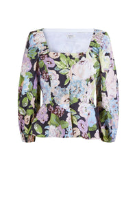 Top Ml Trianon à fleurs - Multicolore