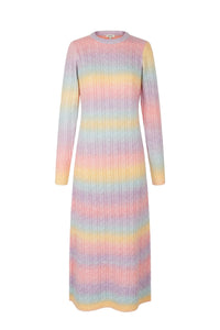 Robe caftan Arc-en-ciel - Violet