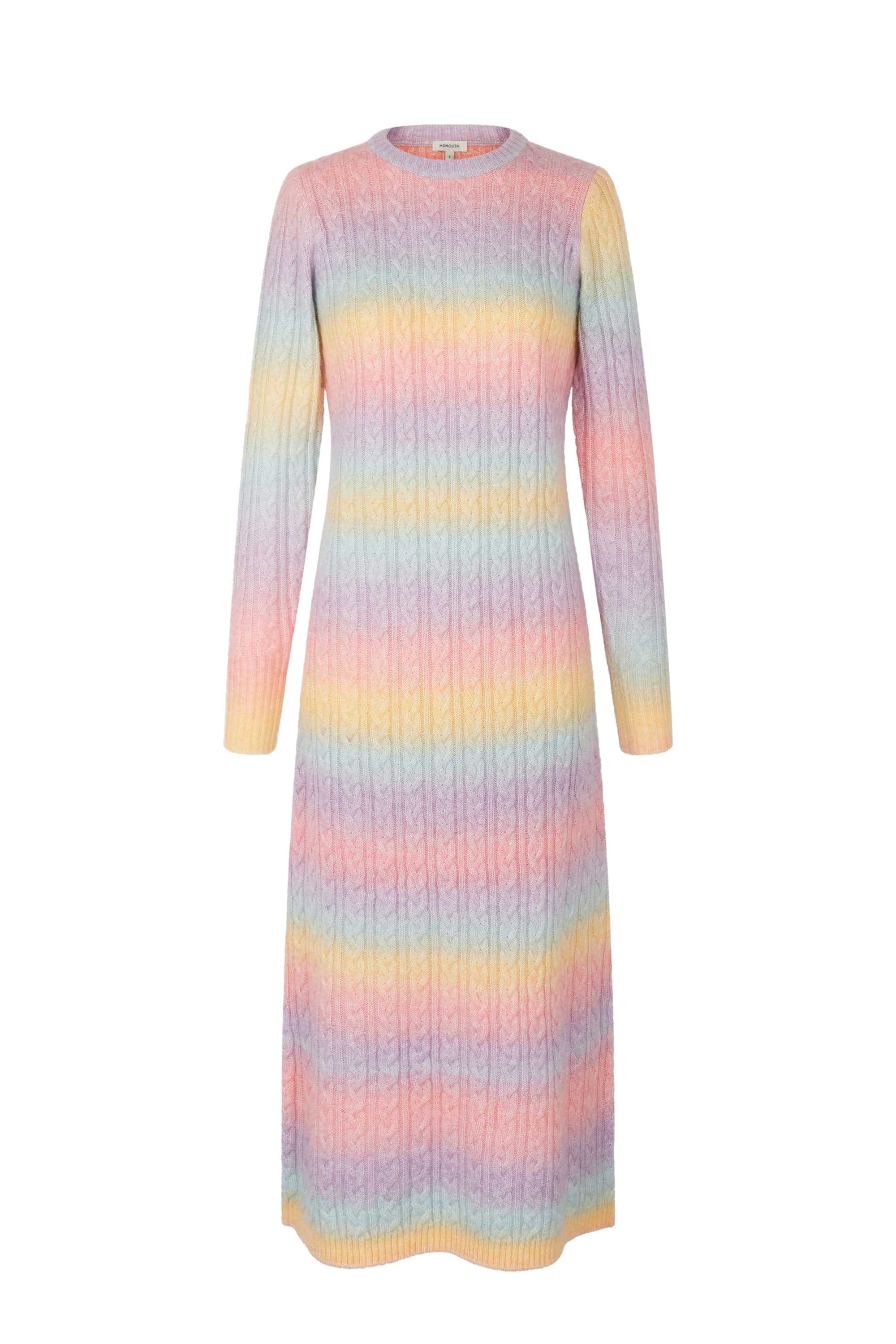Robe caftan Arc-en-ciel - Violet