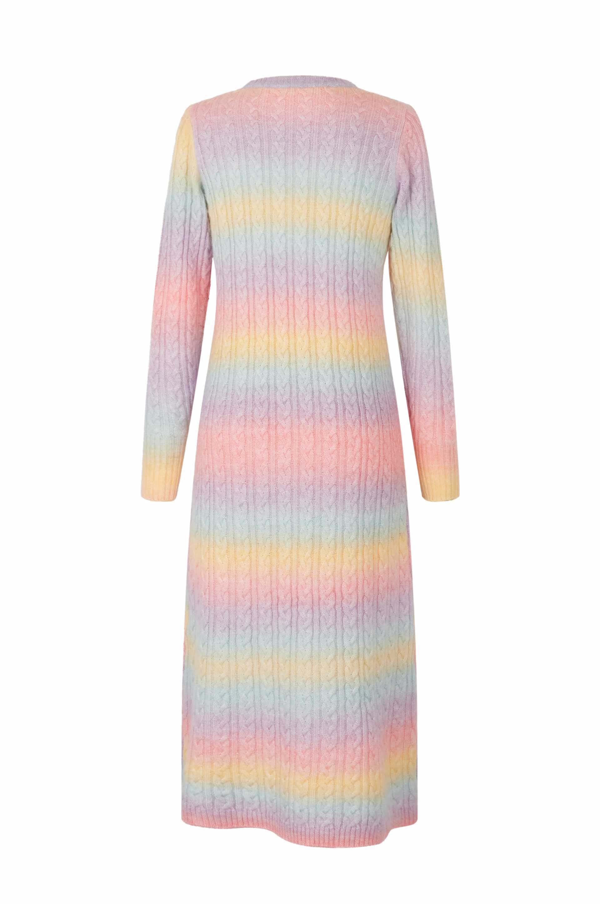 Robe caftan Arc-en-ciel - Violet