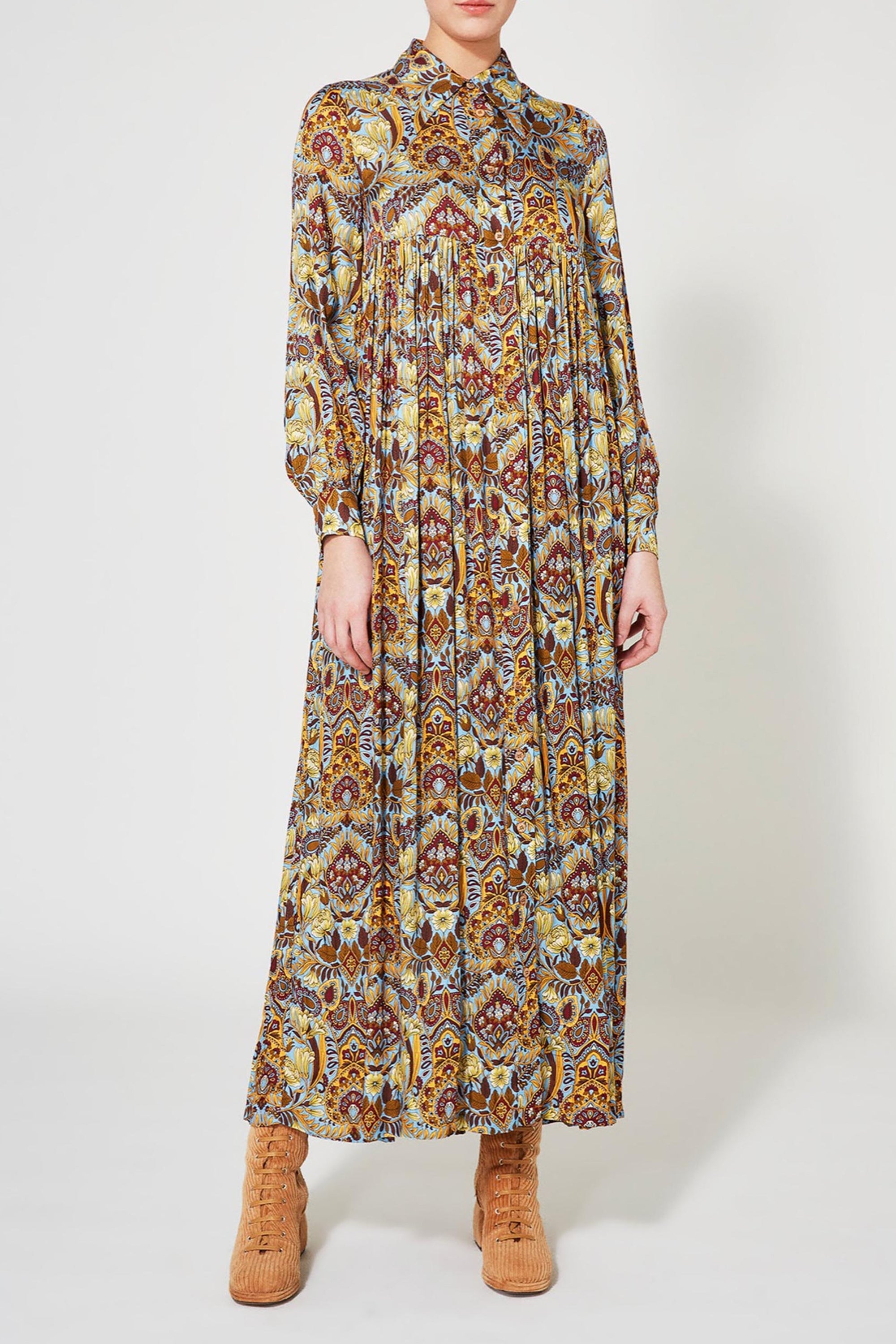 Robe longue Bohème - Vert