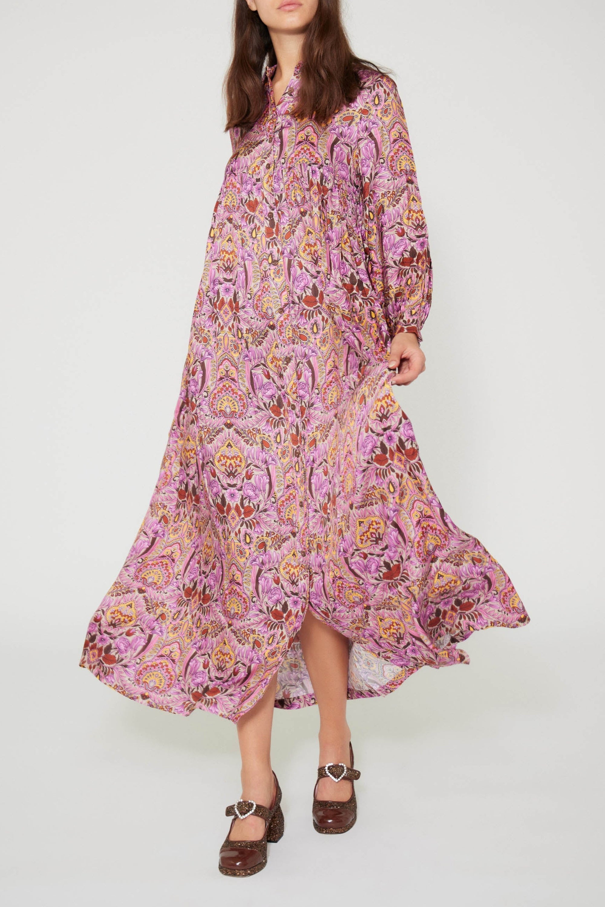 Robe longue Bohème - Rose